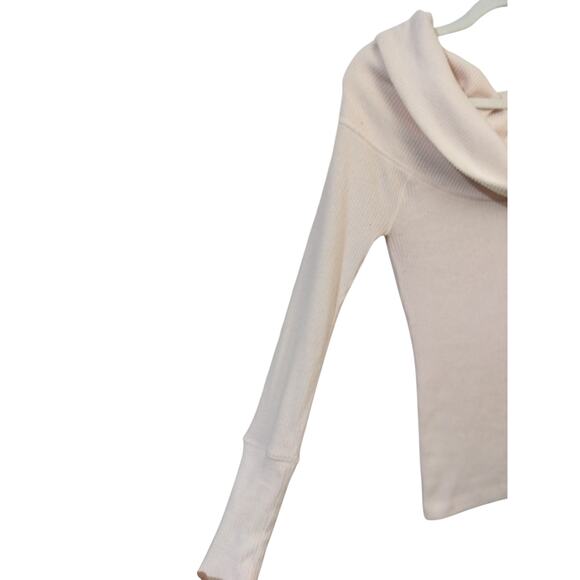 4124)We the Free Shell Pink Snowbunny Long Sleeve Top Medium - Picture 4 of 10